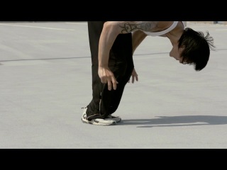 parkour in slow motion. beautiful